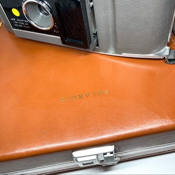 Vintage 1960s Folding Polaroid Land Camera w/ Original Leather Case,Accesories - Picture 10 of 16